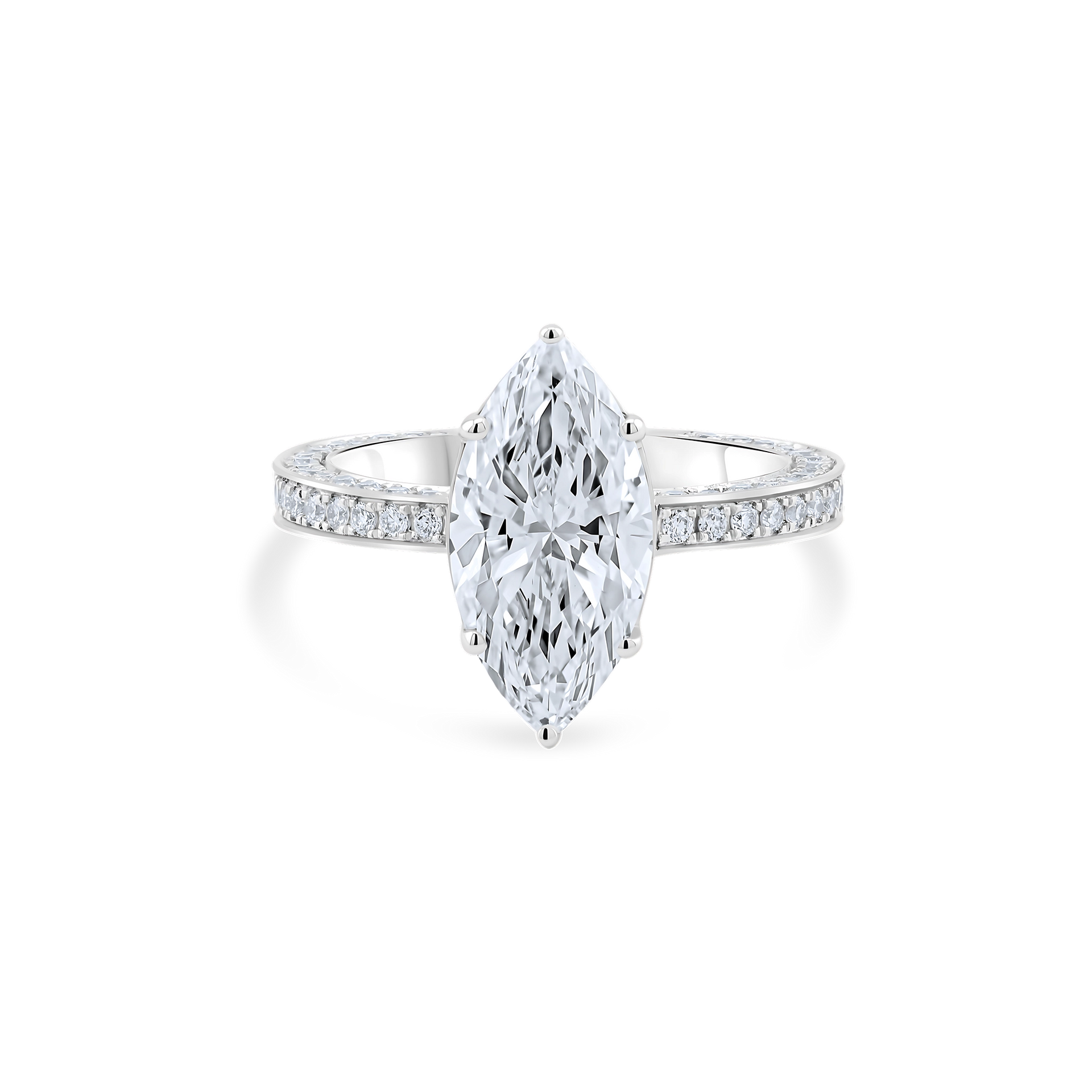 MARQUISE DIAMOND PAVÉ RING