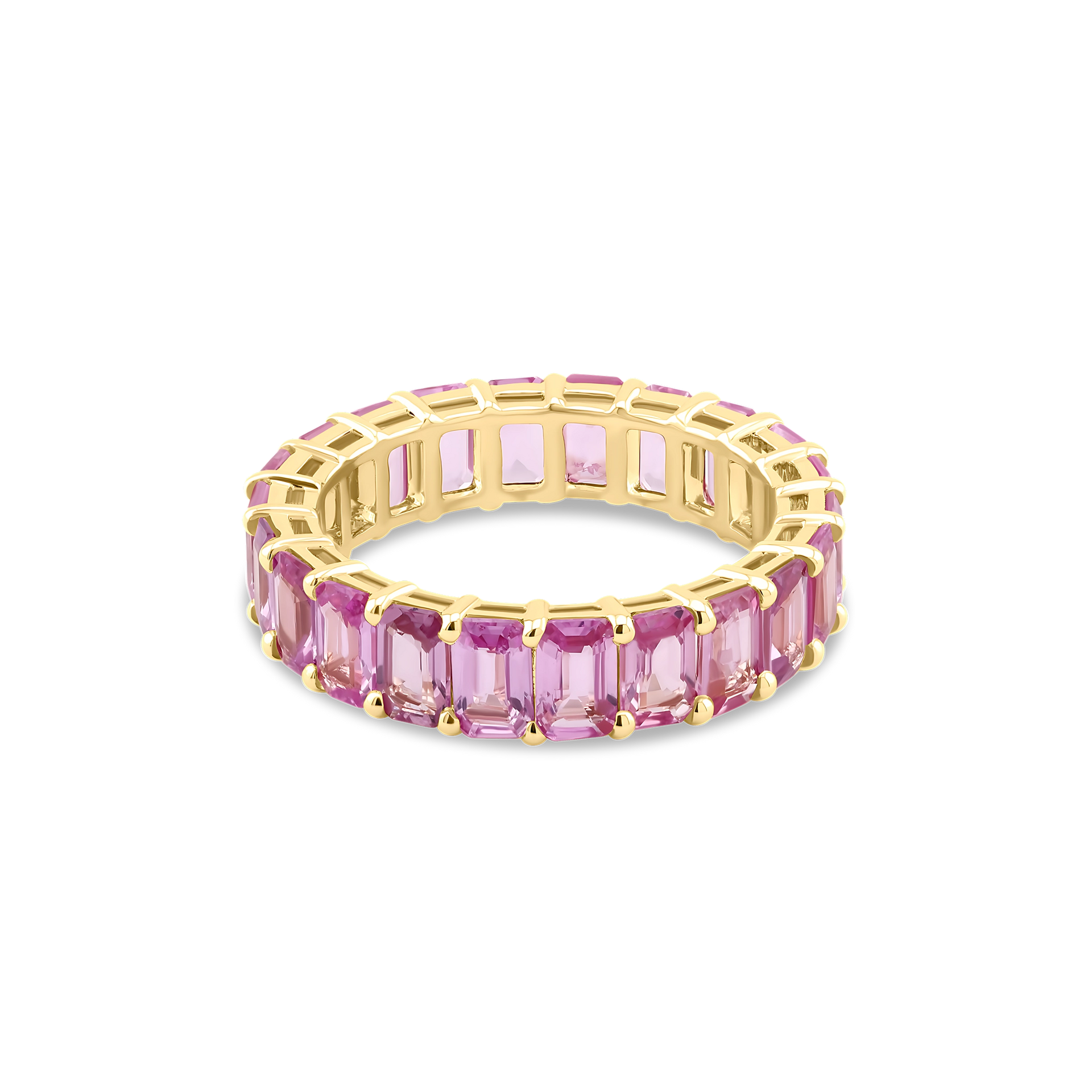 YELLOW GOLD PINK SAPPHIRE RING