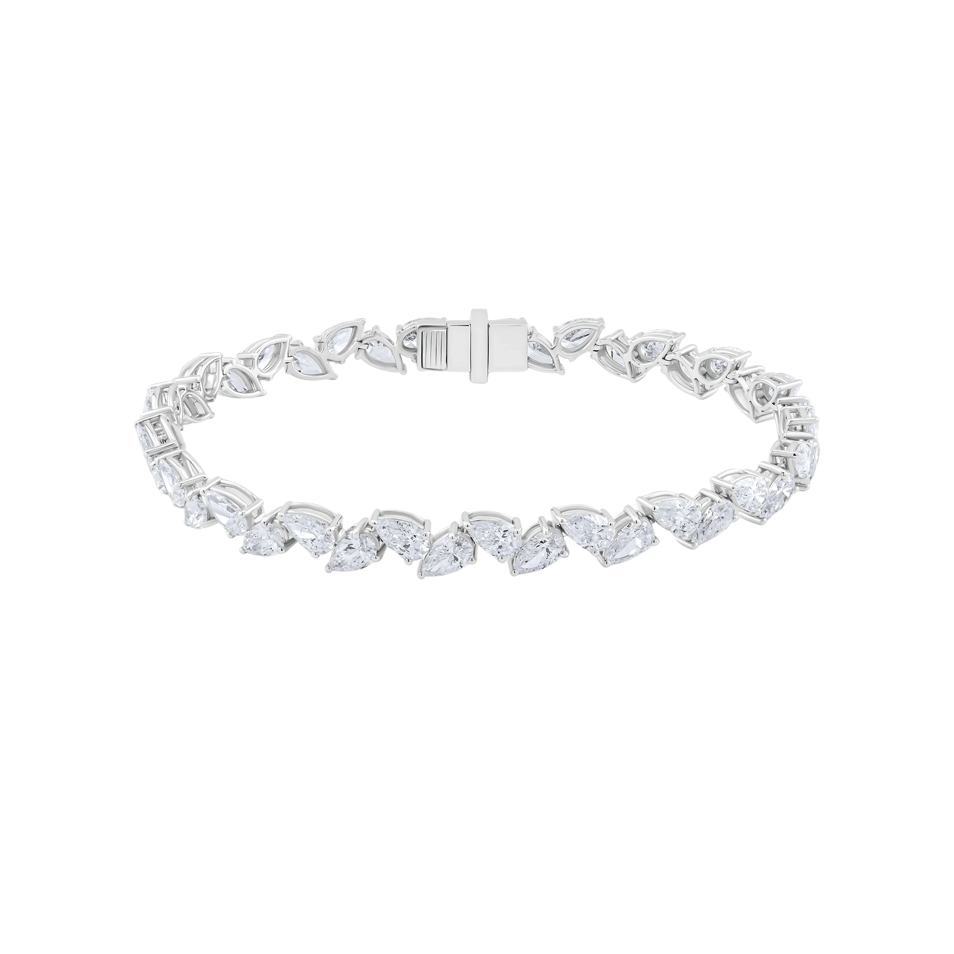 Diamond bracelet on a white background