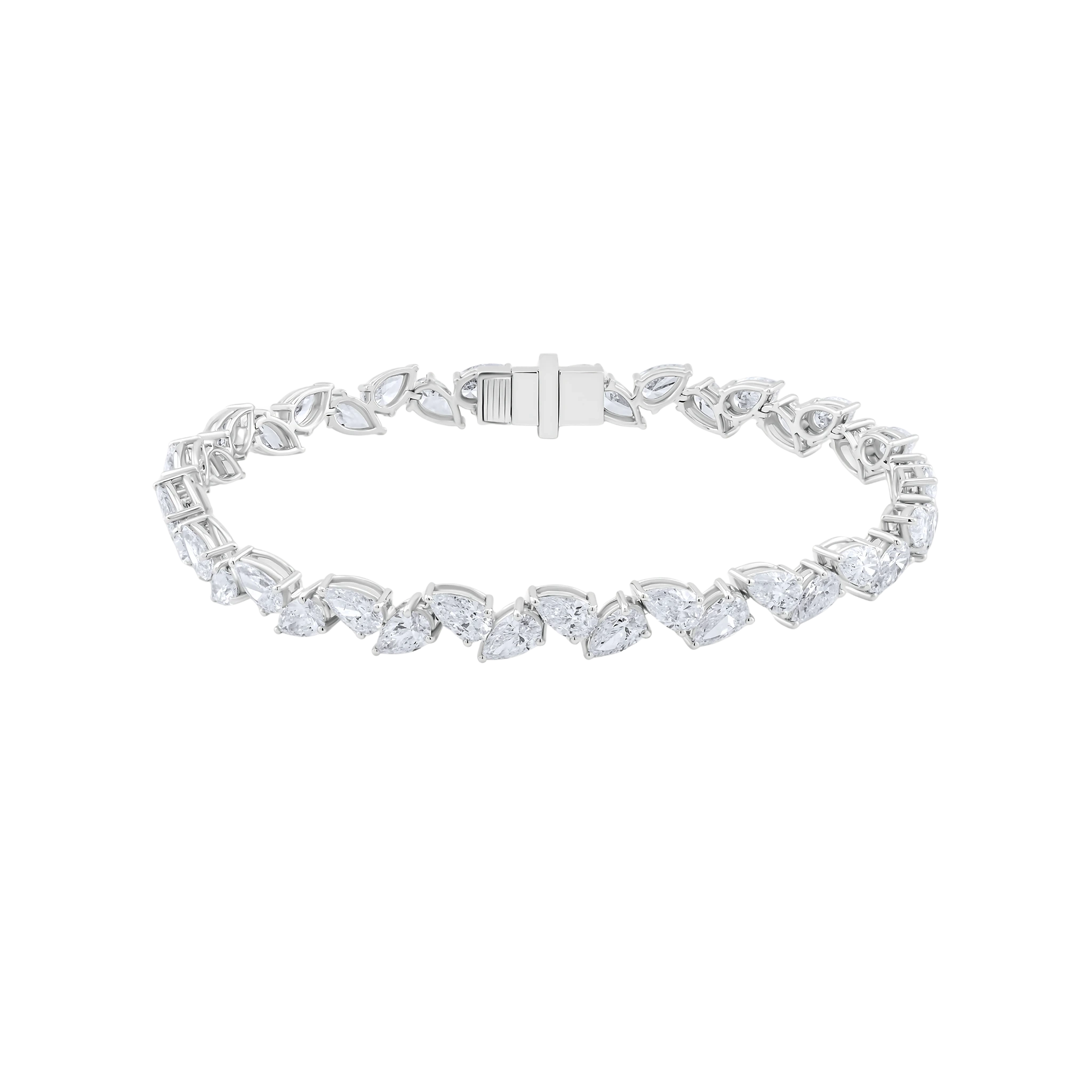 Diamond bracelet on a white background