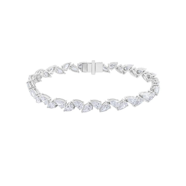 Diamond bracelet on a white background