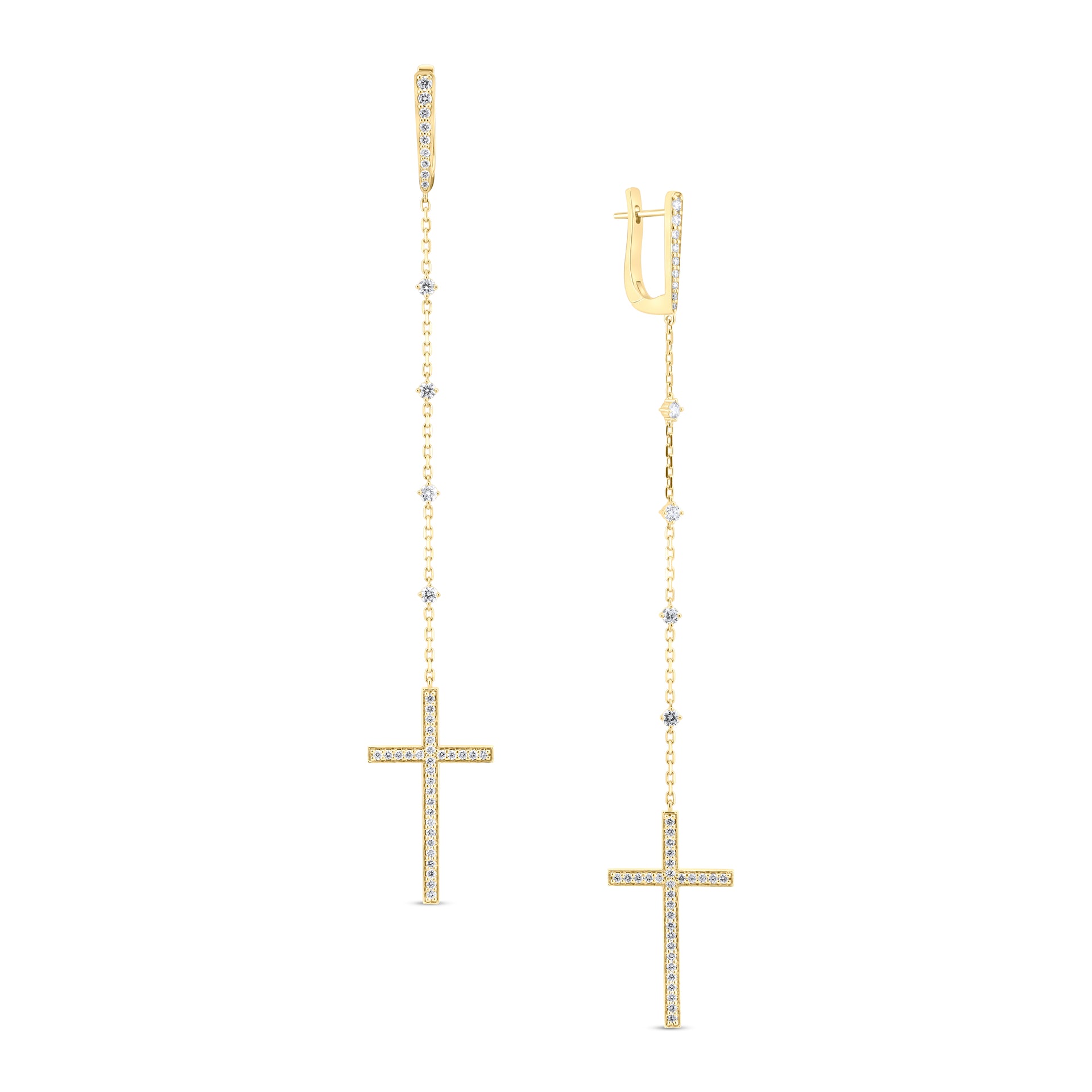 Cross Diamond Earrings