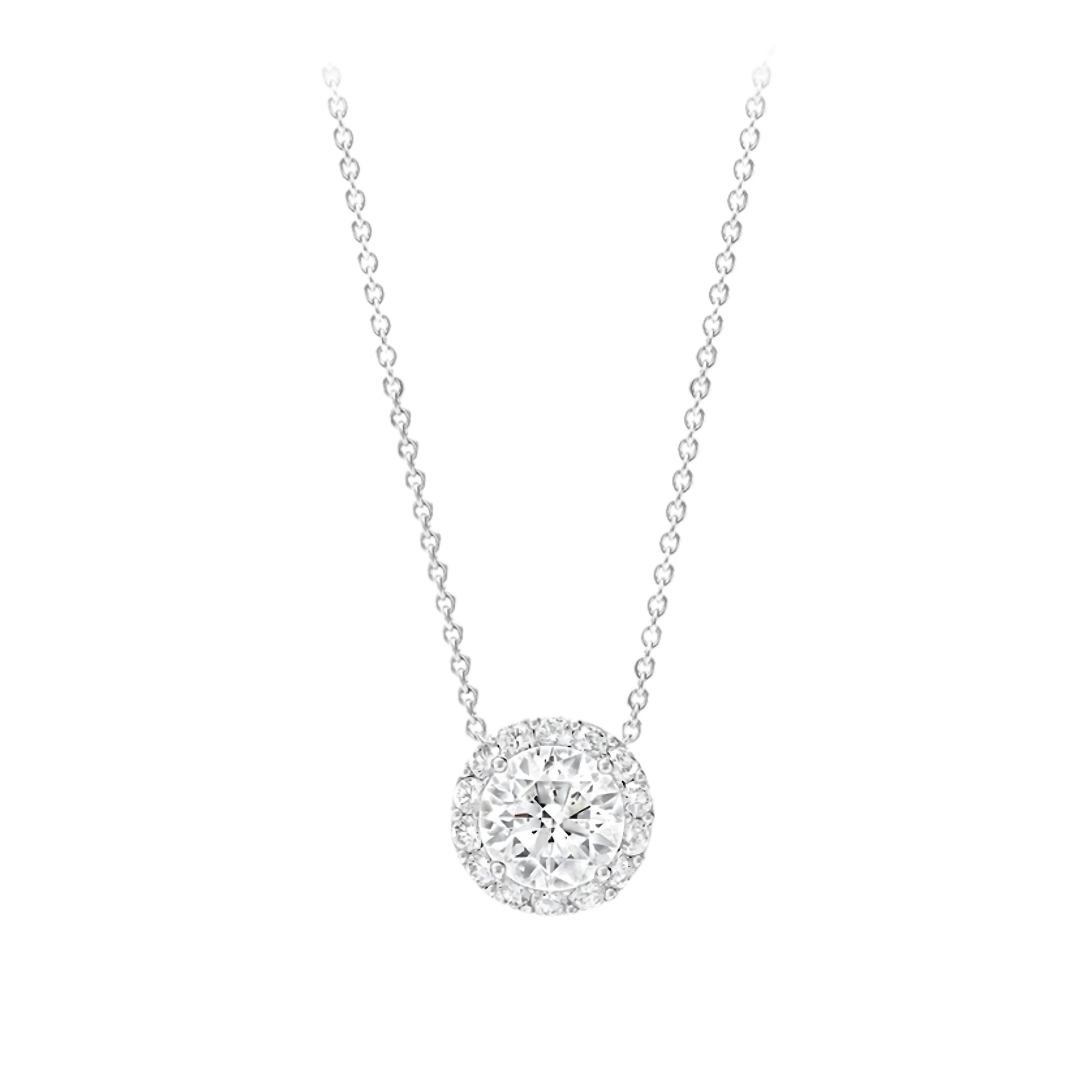 ROUND HALO DIAMOND PENDANT