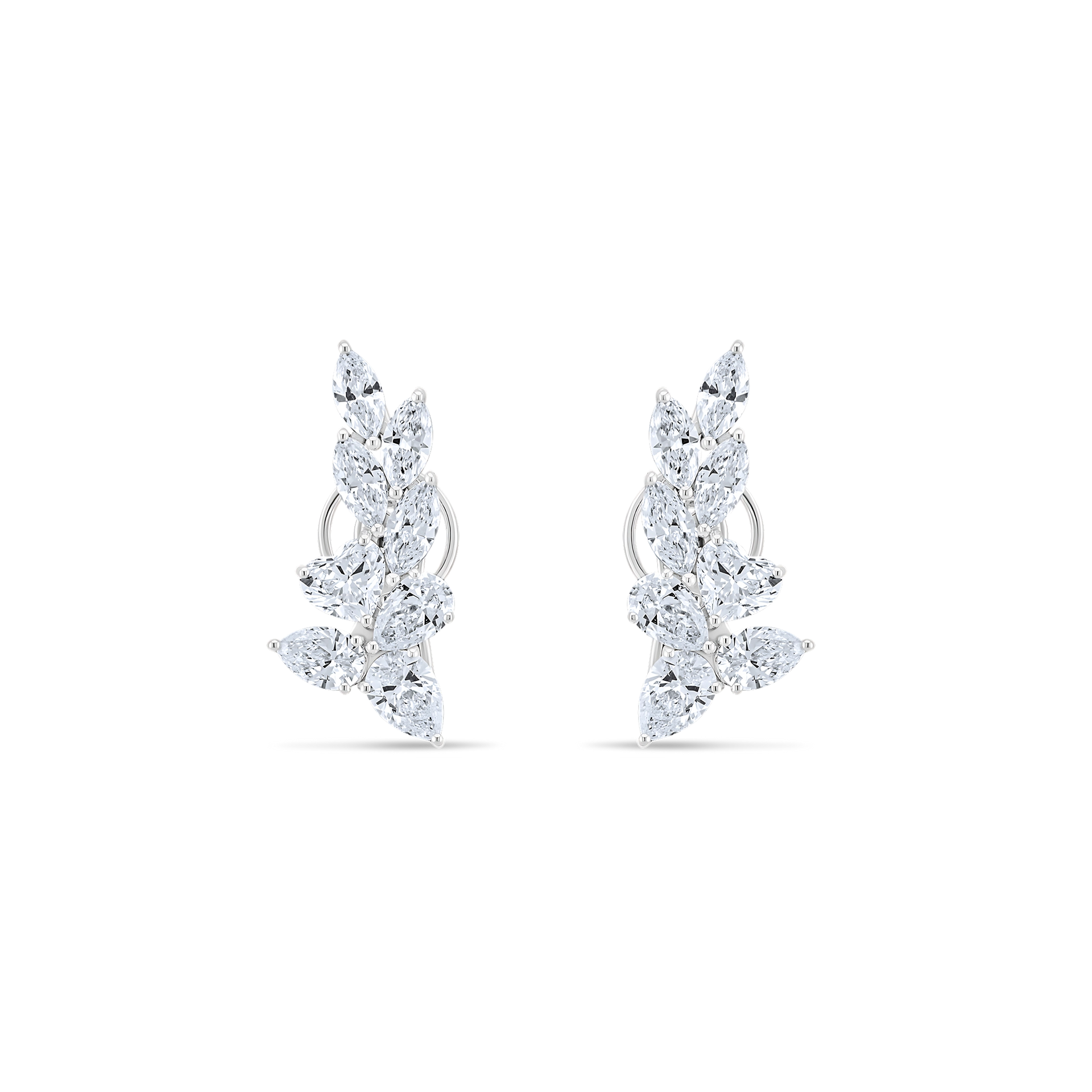 MARQUISE DIAMOND LEAF EARRINGS