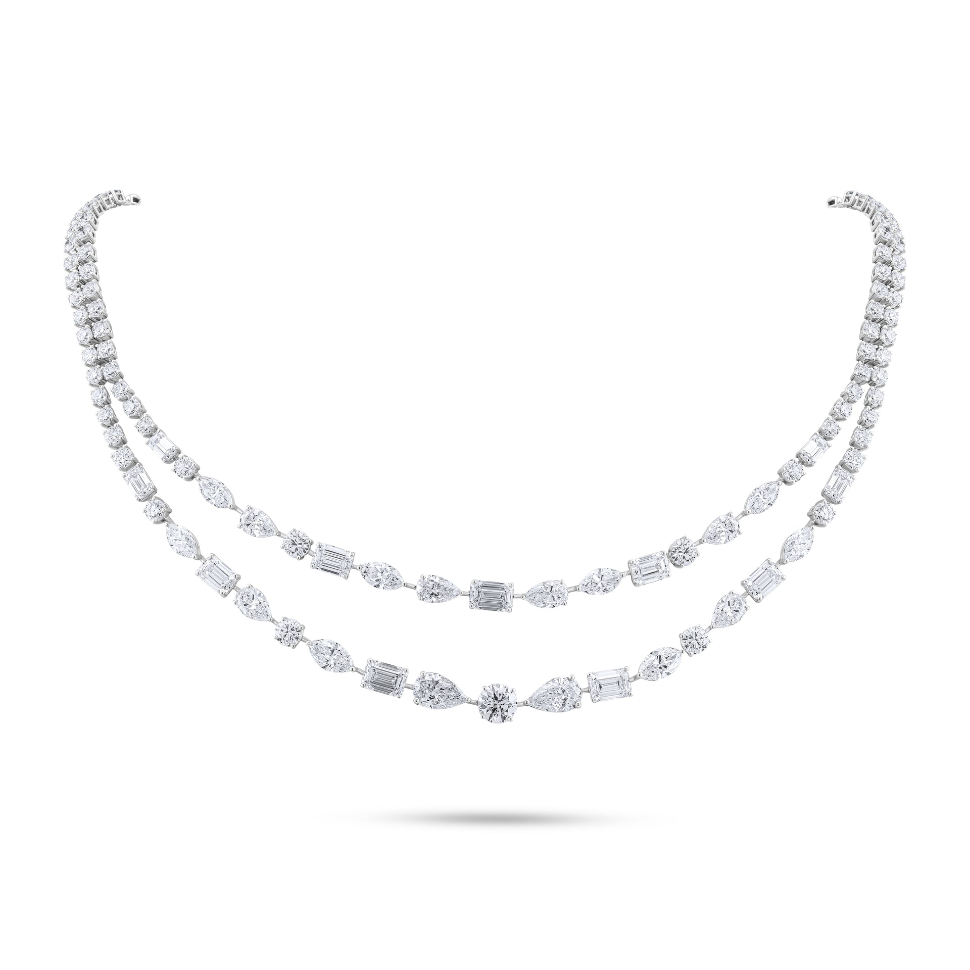 Double Stack Diamond Necklace