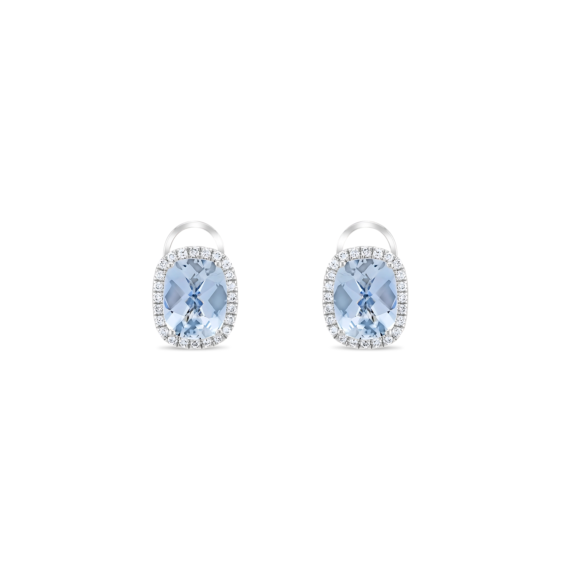 OVAL AQUAMARINE DROP EARRINGS