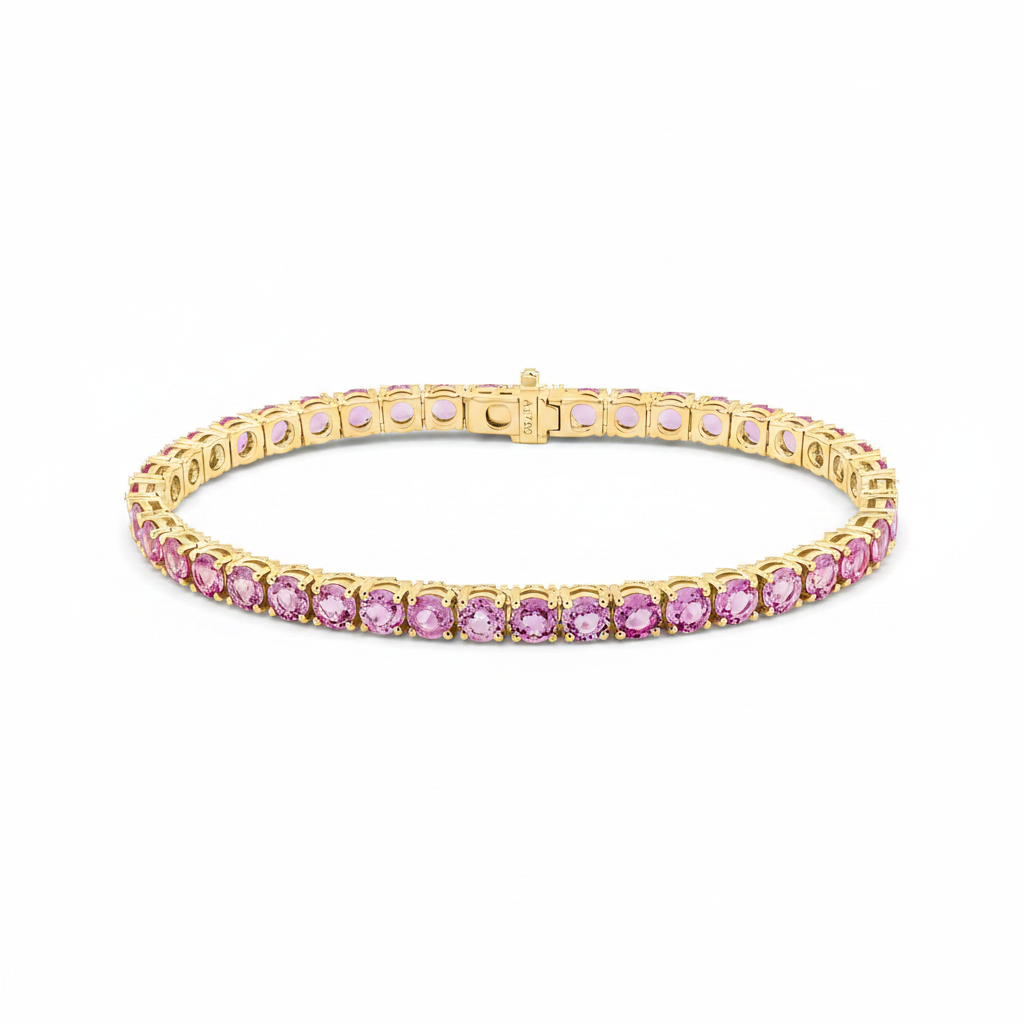 PINK SAPPHIRE TENNIS BRACELET