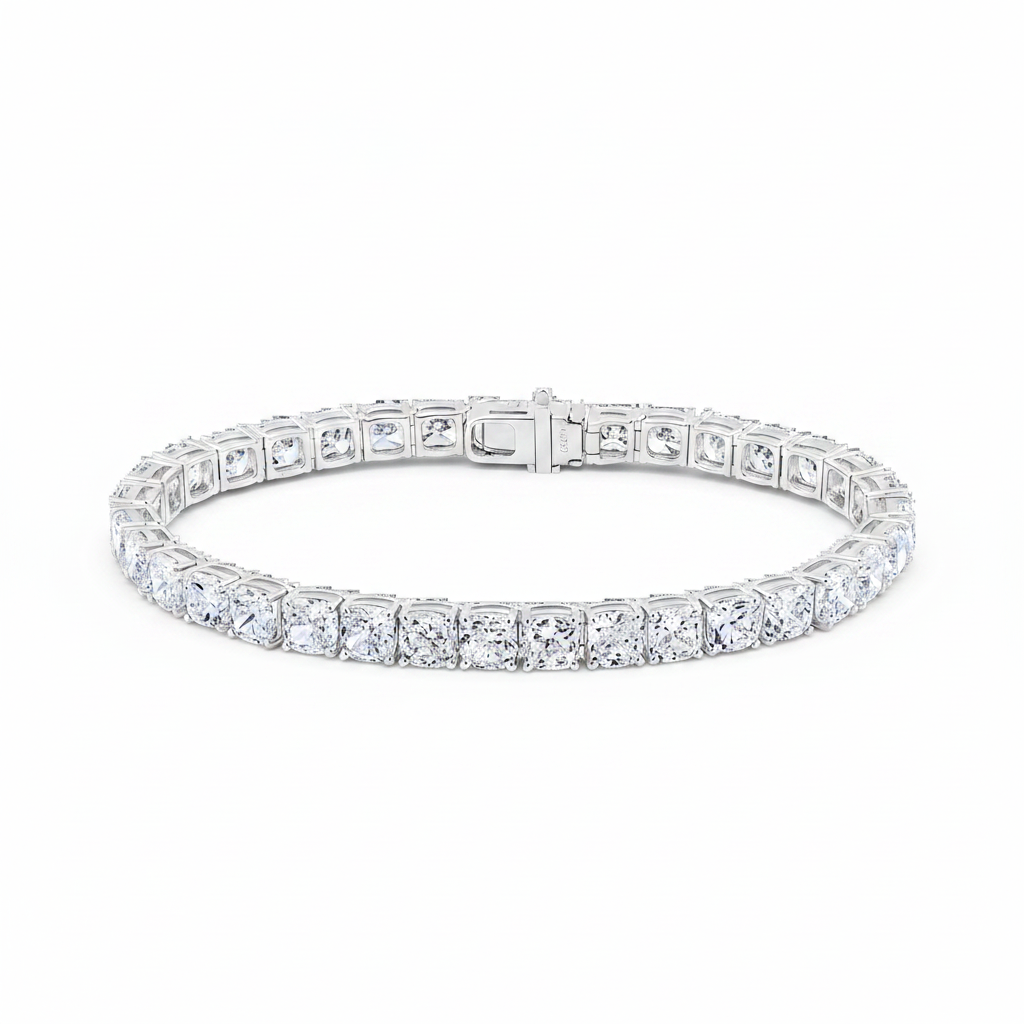 CUSHION DIAMOND TENNIS BRACELET