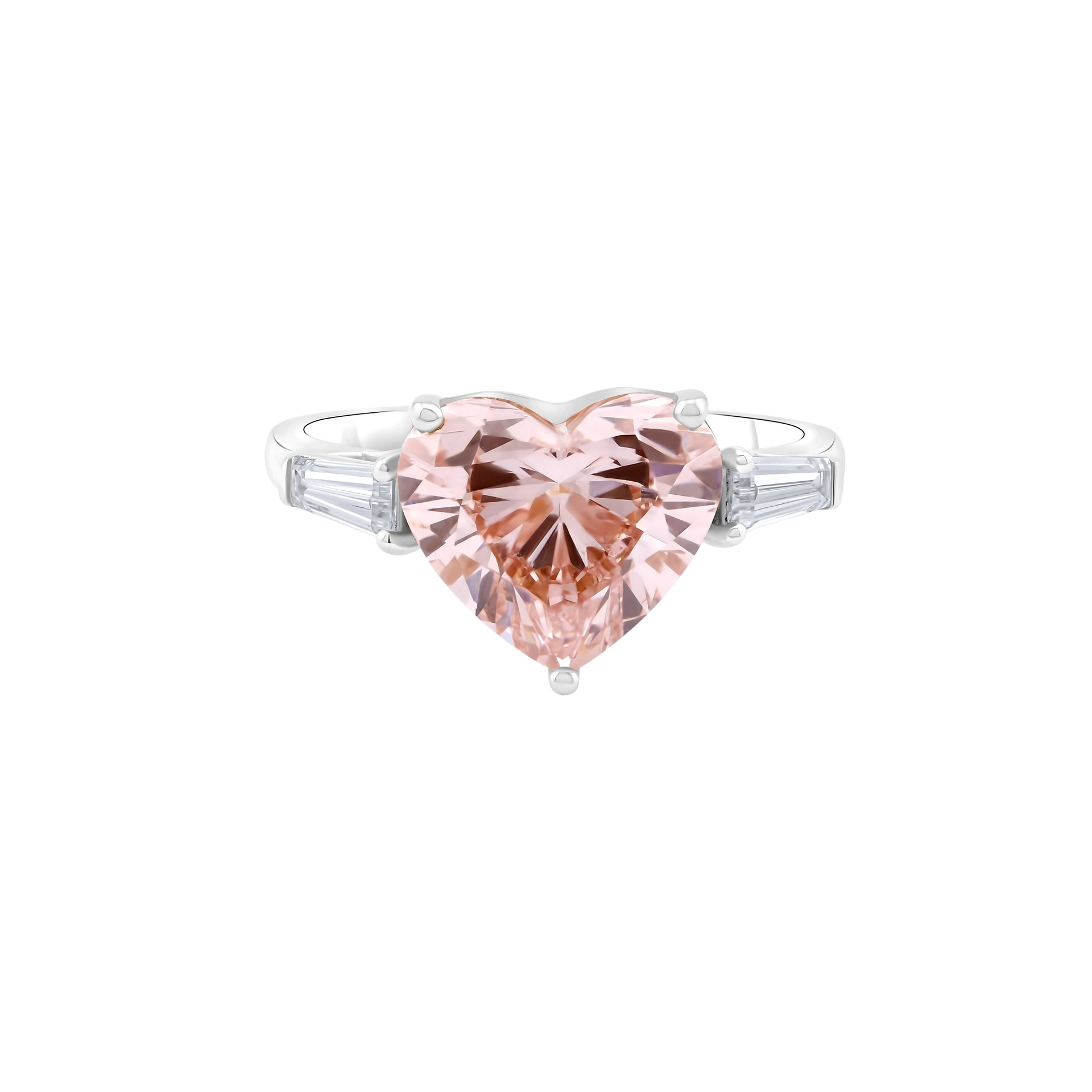 Pink Heart Diamond Ring