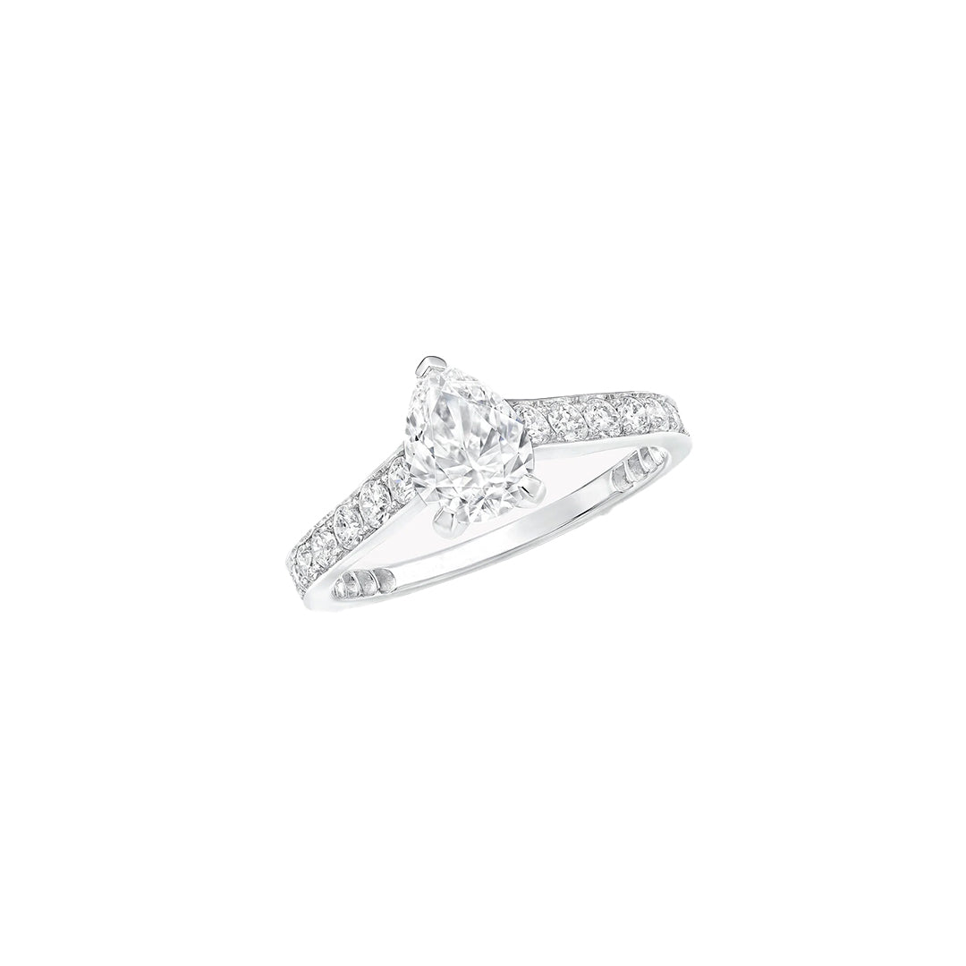 PEAR DIAMOND PAVÉ RING