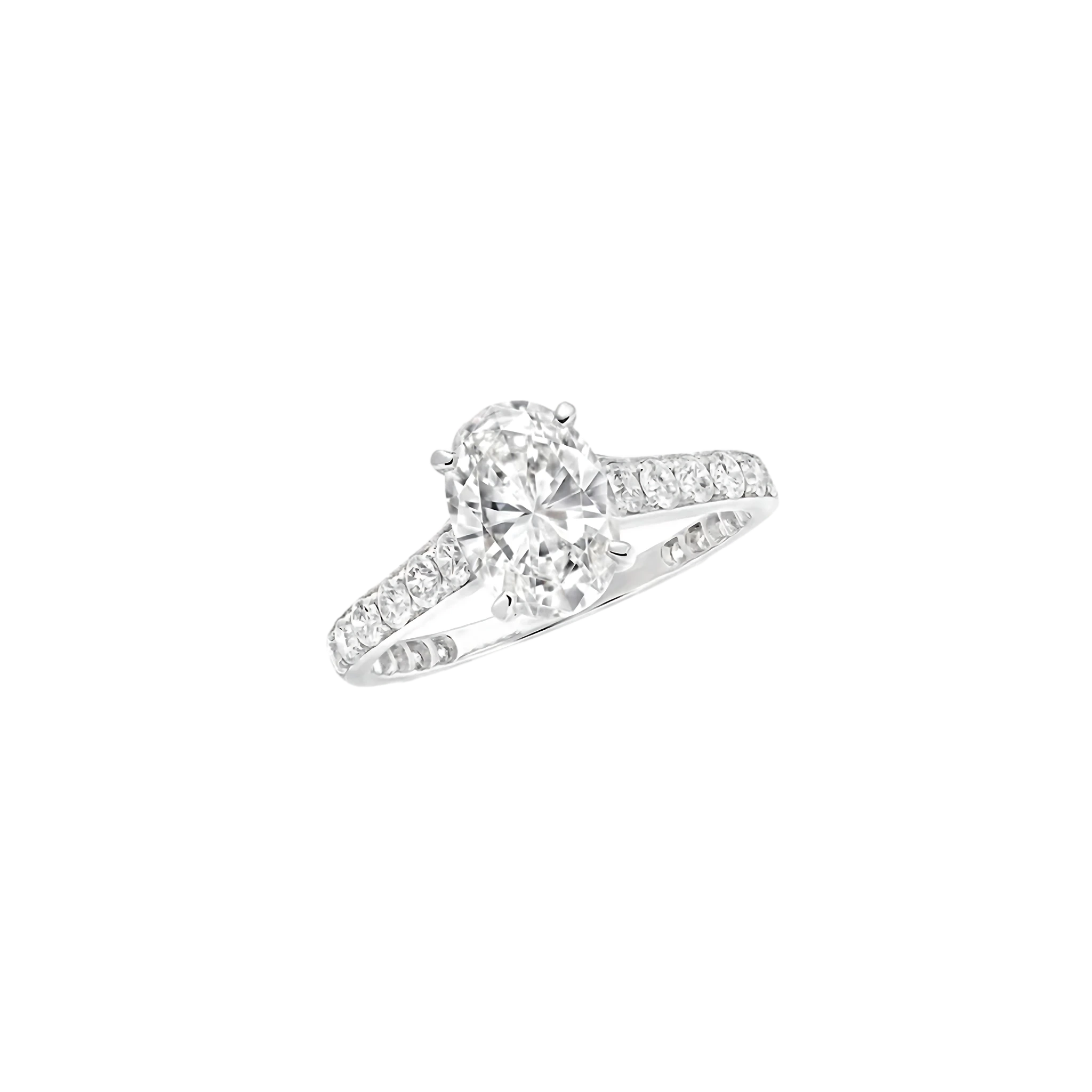 Diamond ring with a white background