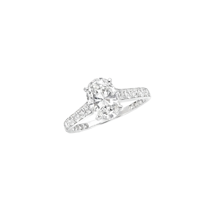 Diamond ring with a white background
