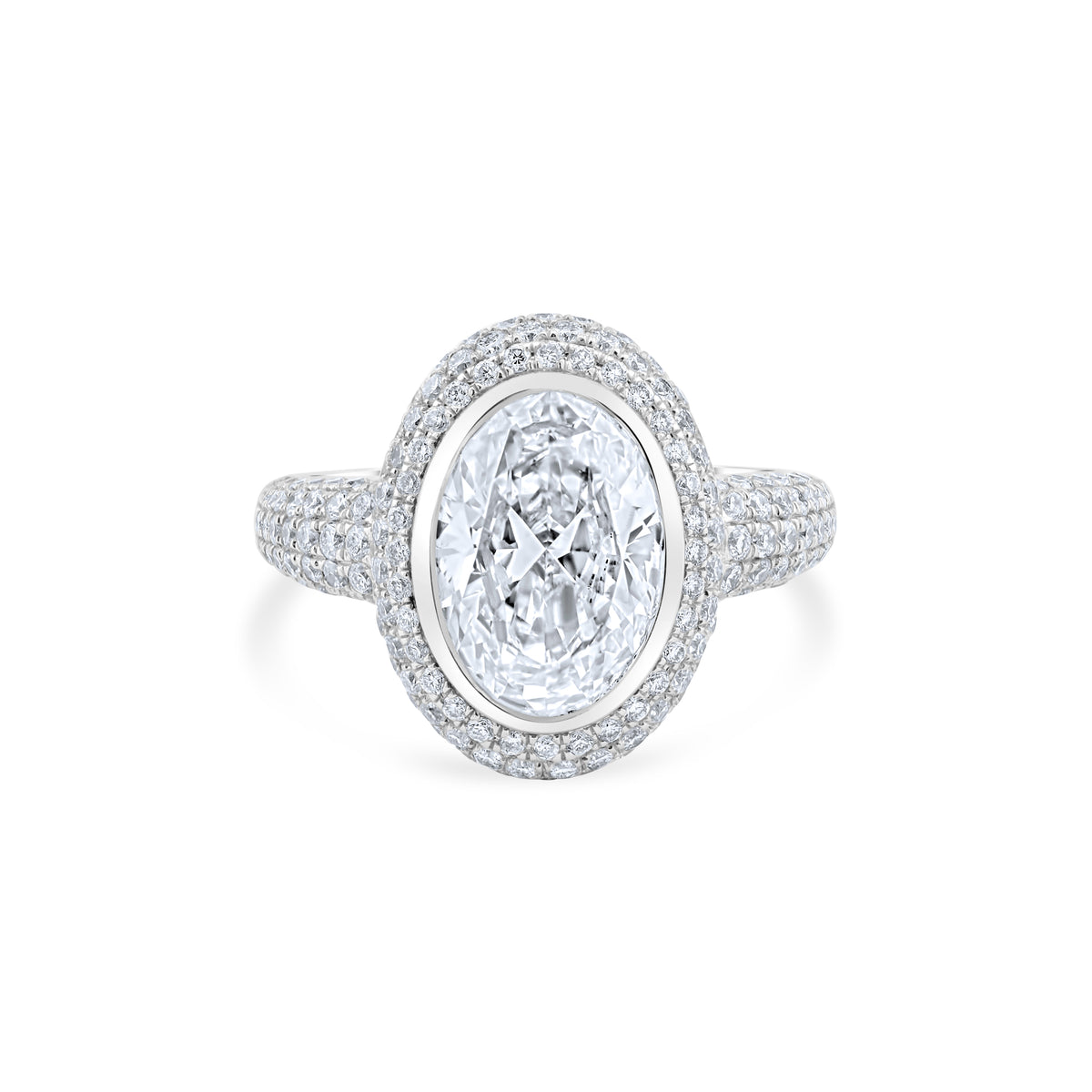 OVAL DIAMOND YELLOW GOLD RING