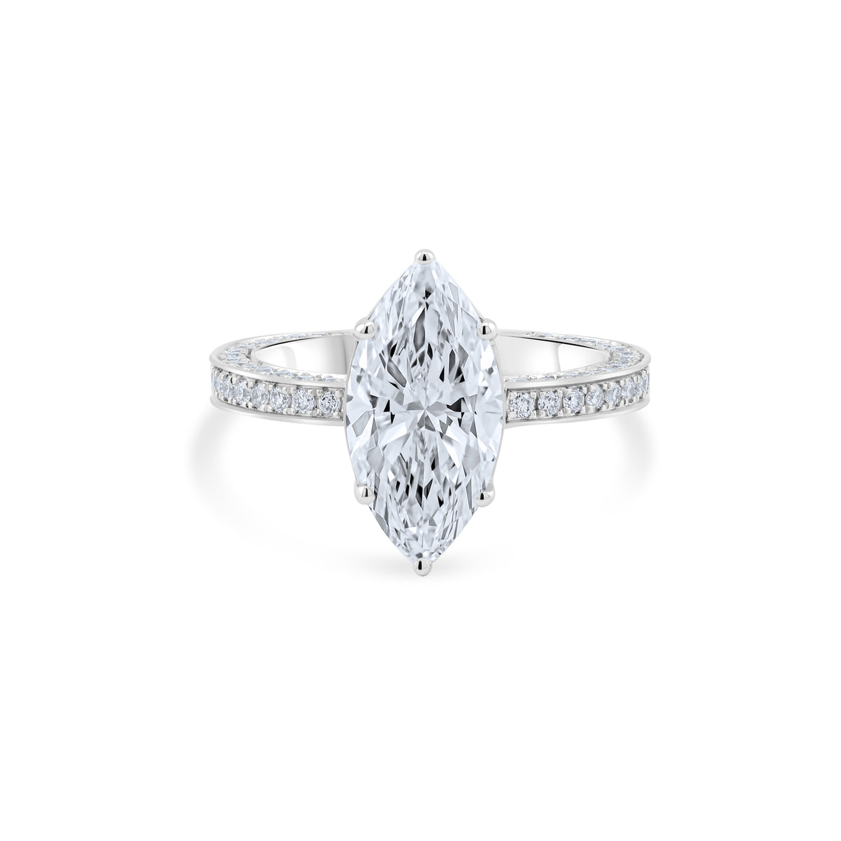 MARQUISE DIAMOND PAVÉ RING