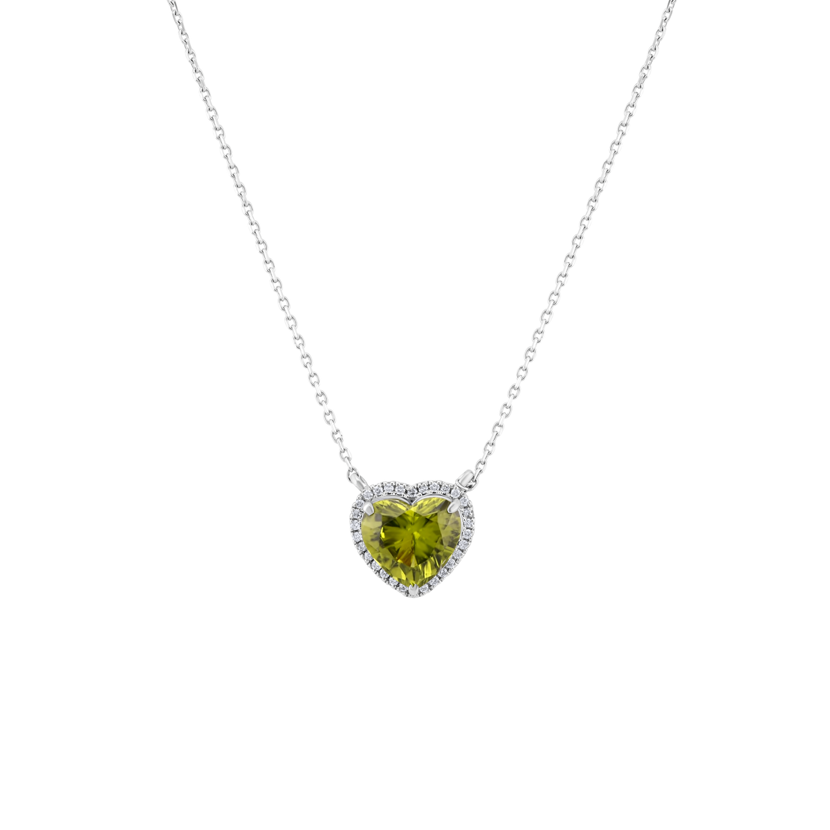 Peridot & Diamond Pendant