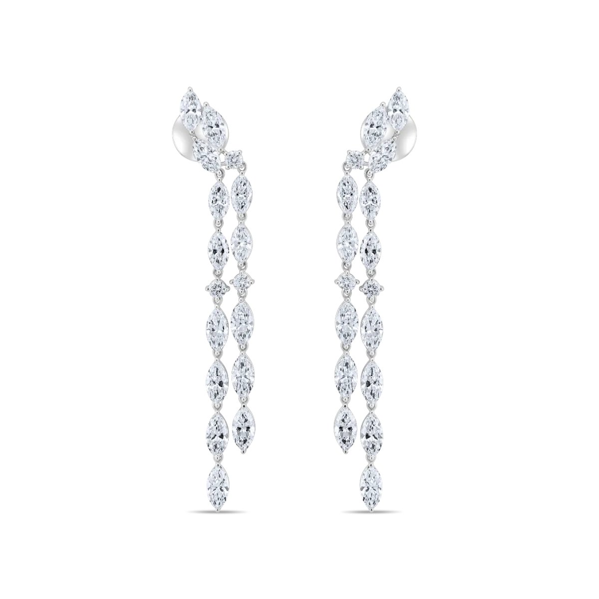 MARQUISE DIAMOND LEAF EARRINGS