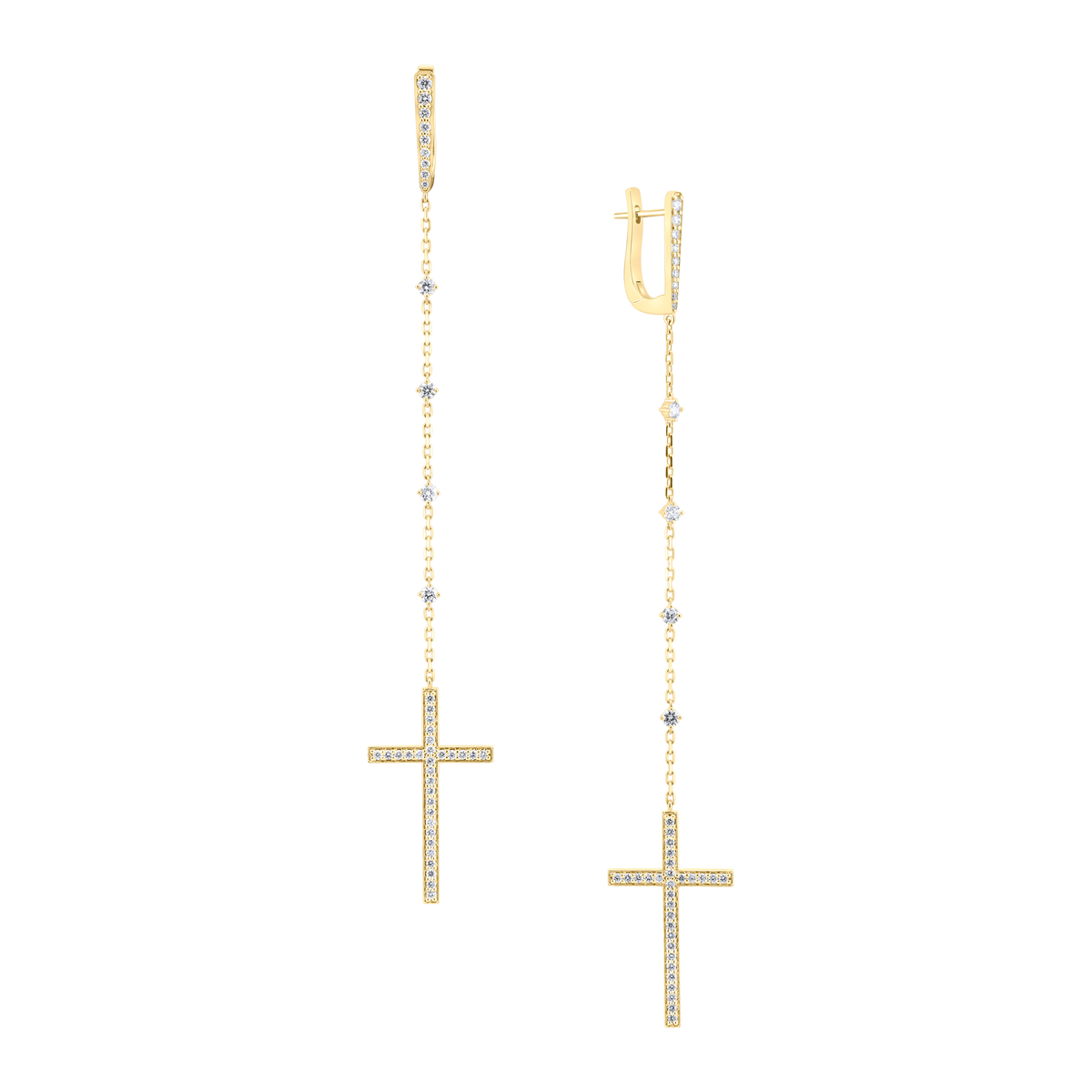 Cross Diamond Earrings