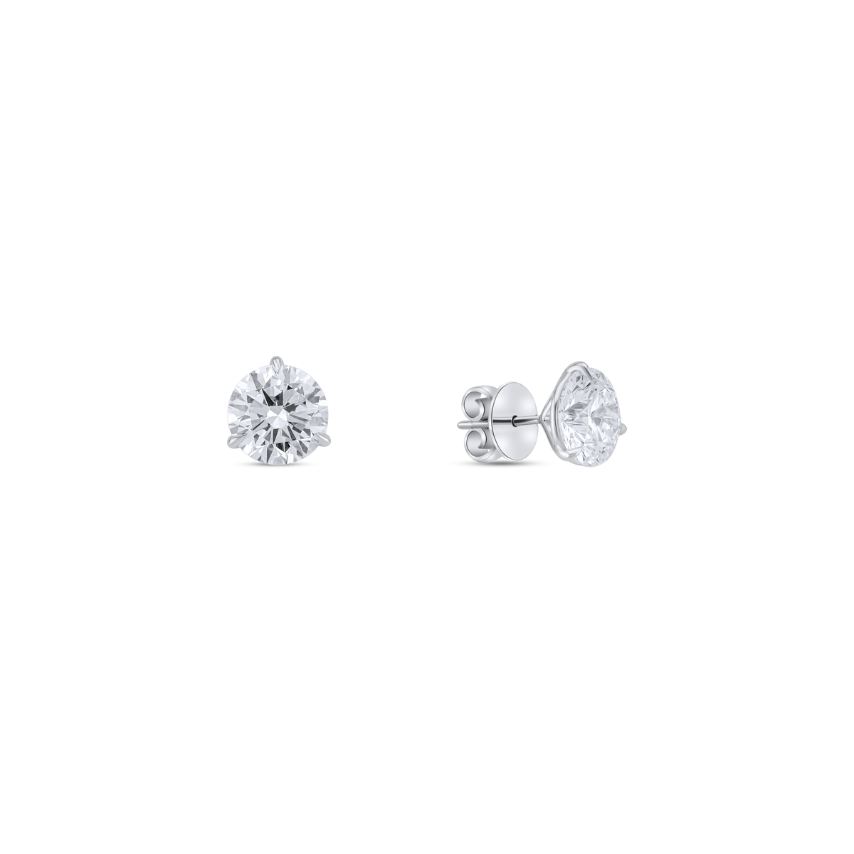 Round Diamond Earrings