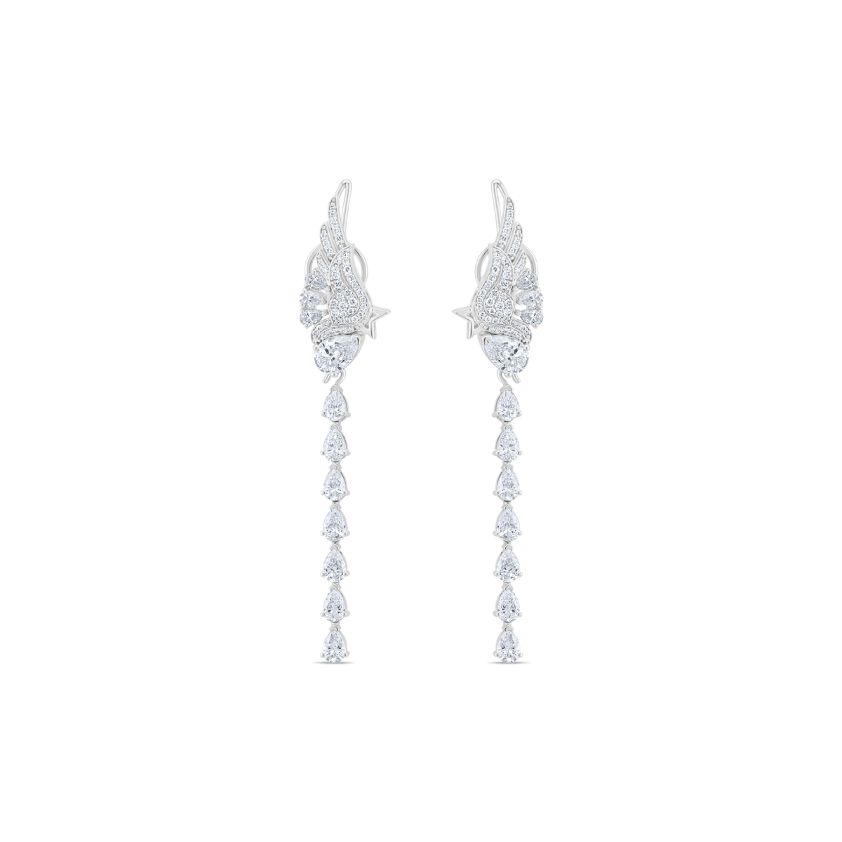 WING DIAMOND STUD EARRINGS
