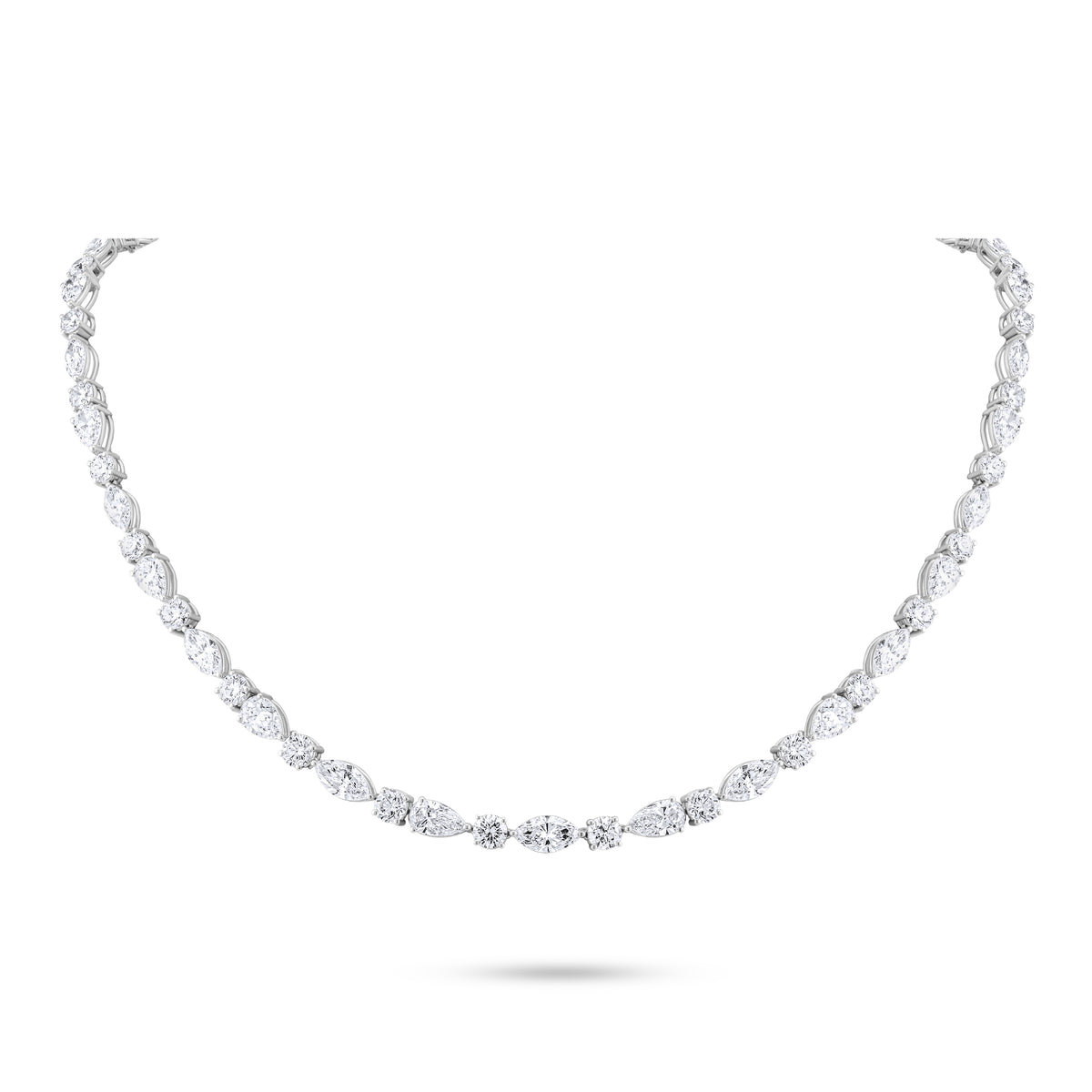 Diffrent Shape Diamond Necklace