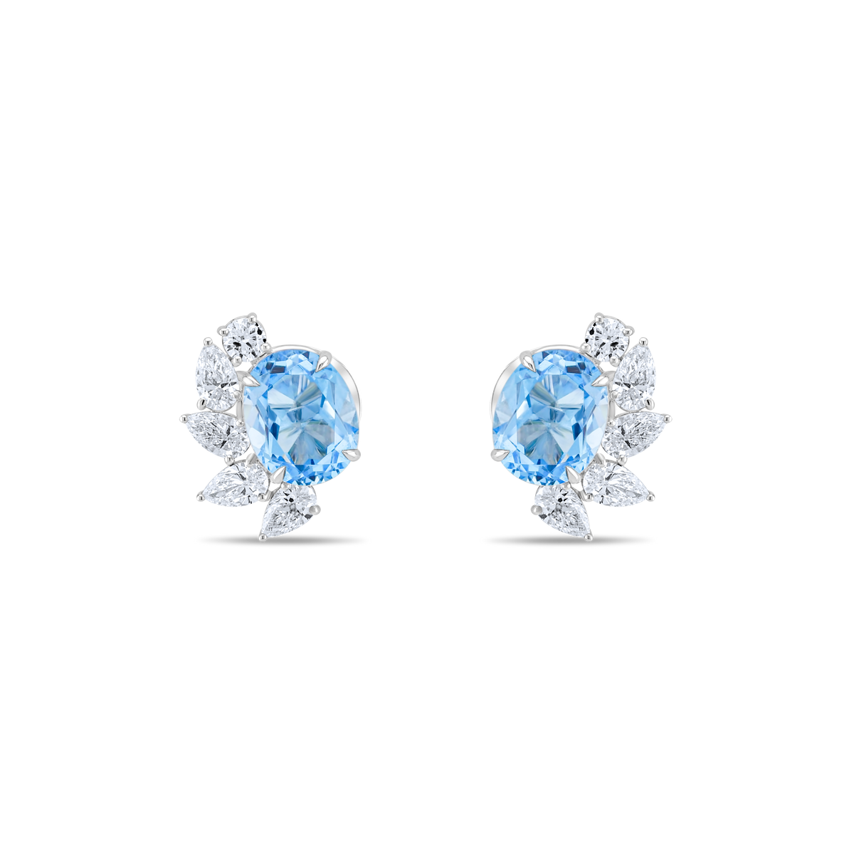 TOPAZ CLUSTER STUD EARRINGS