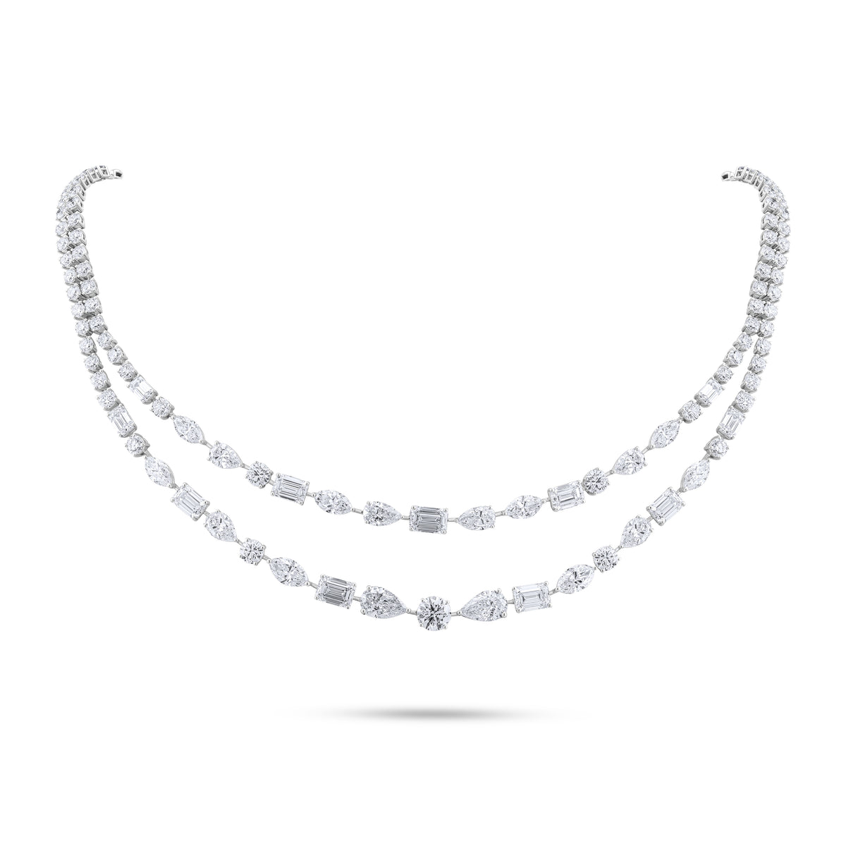 Double Stack Diamond Necklace