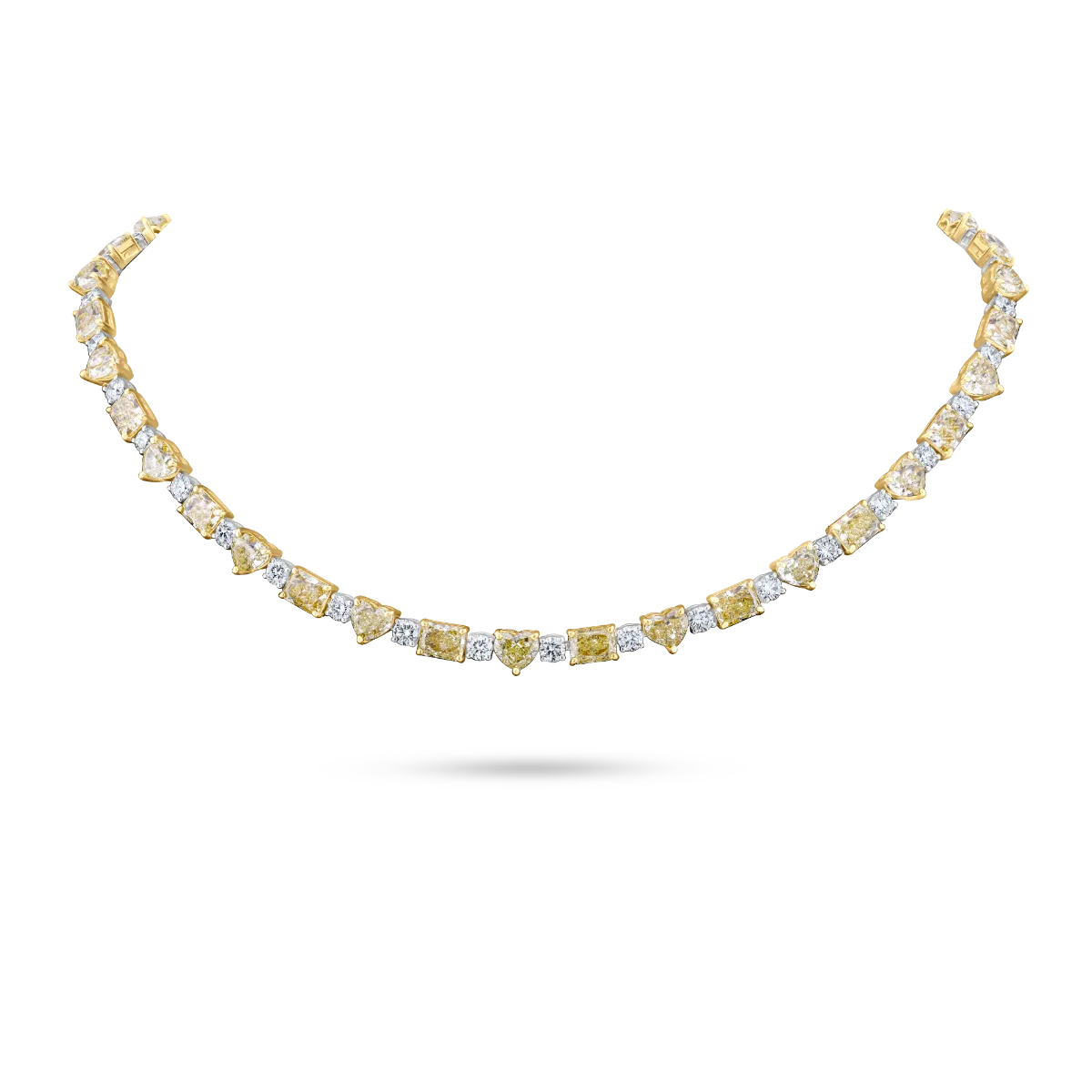 YELLOW & WHITE DIAMOND STATEMENT NECKLACE