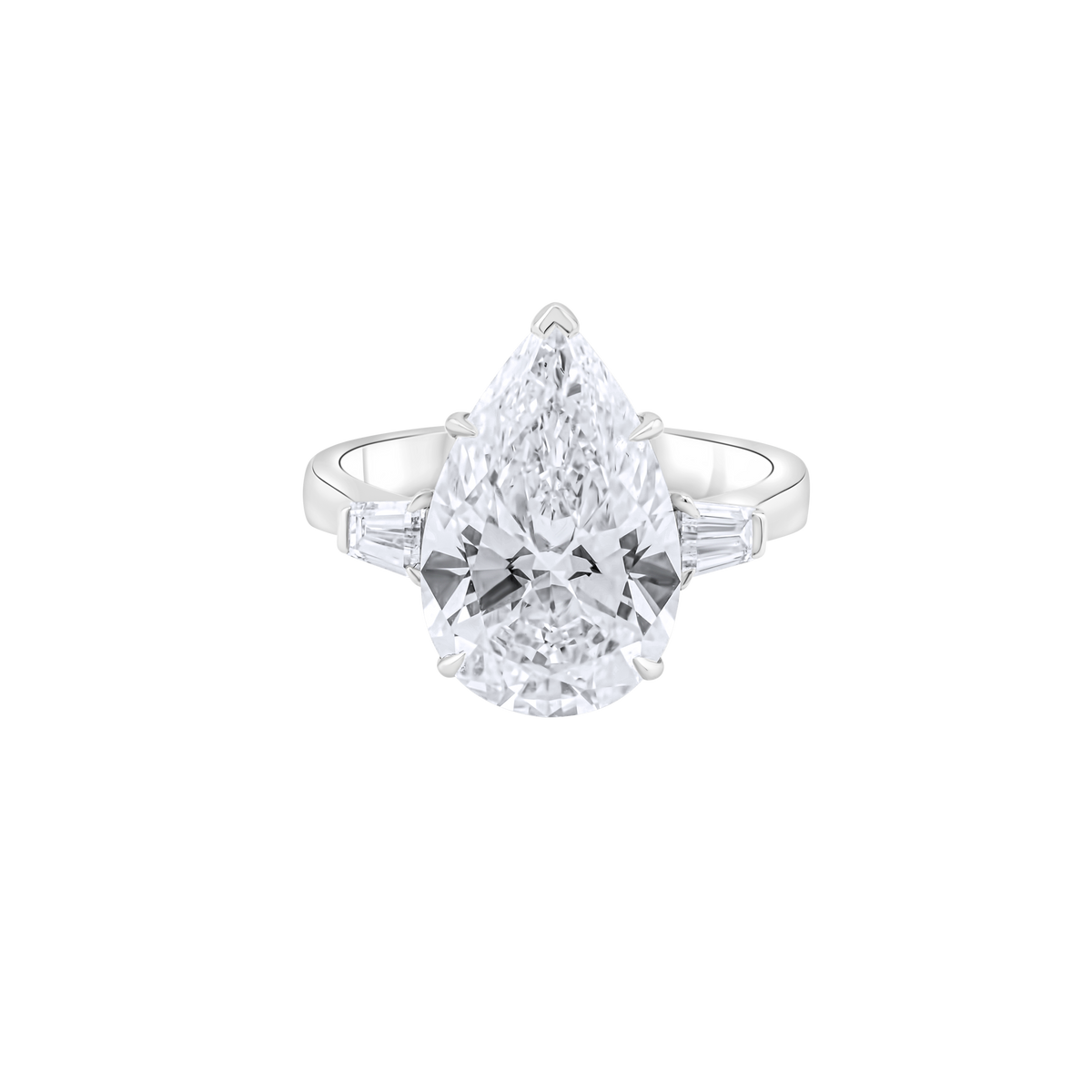 Pear Diamond White Gold
