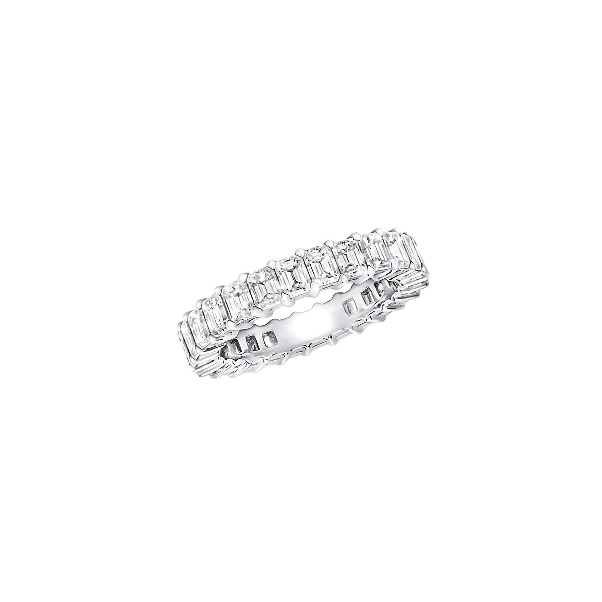 EMERALD-CUT DIAMOND ETERNITY BAND