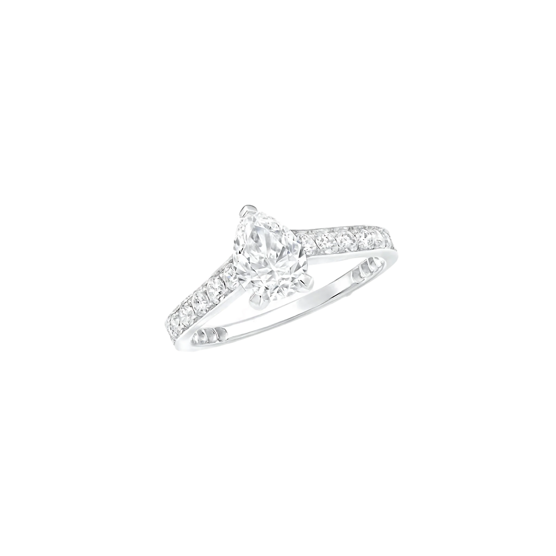 Diamond ring on a white background