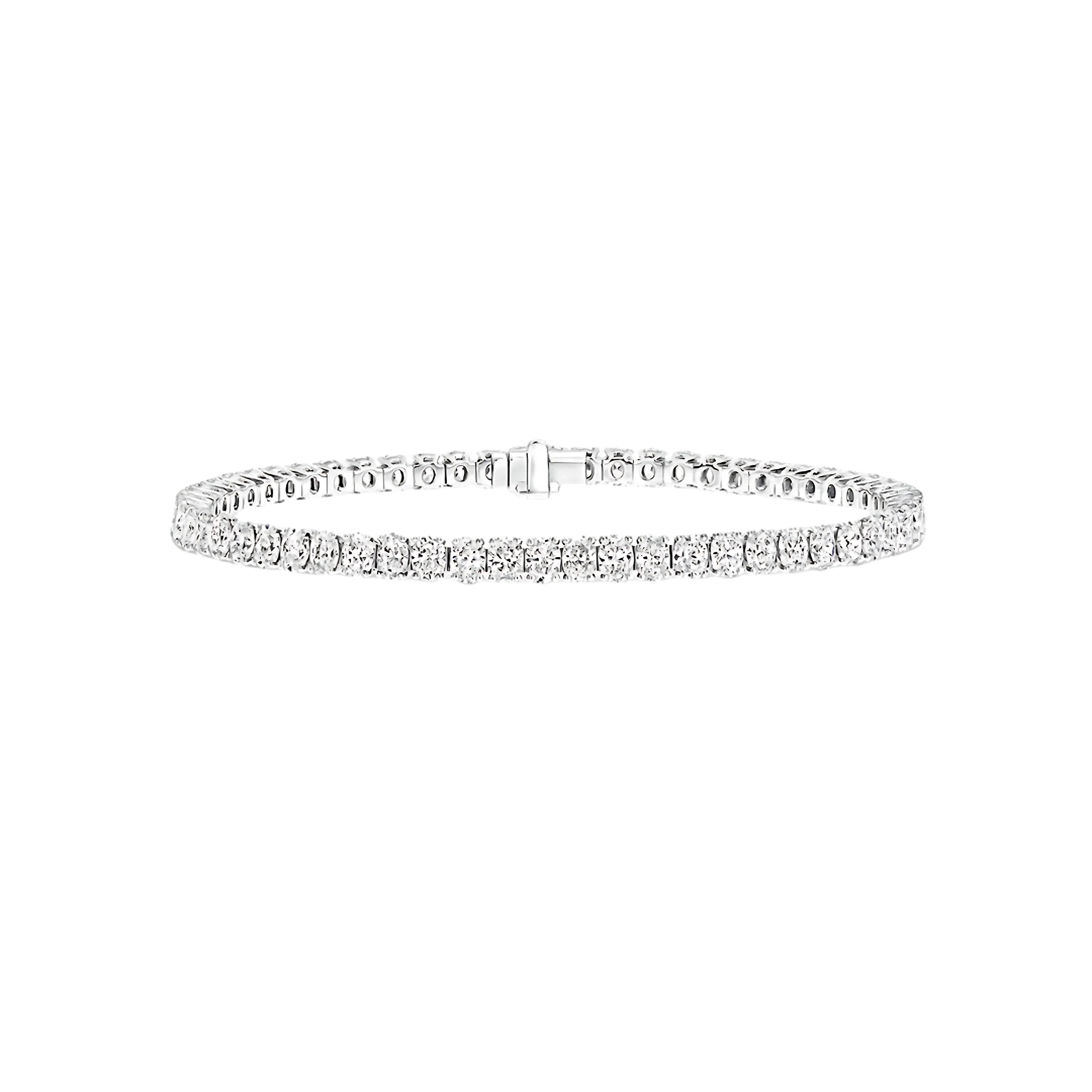 Diamond bracelet on a white background