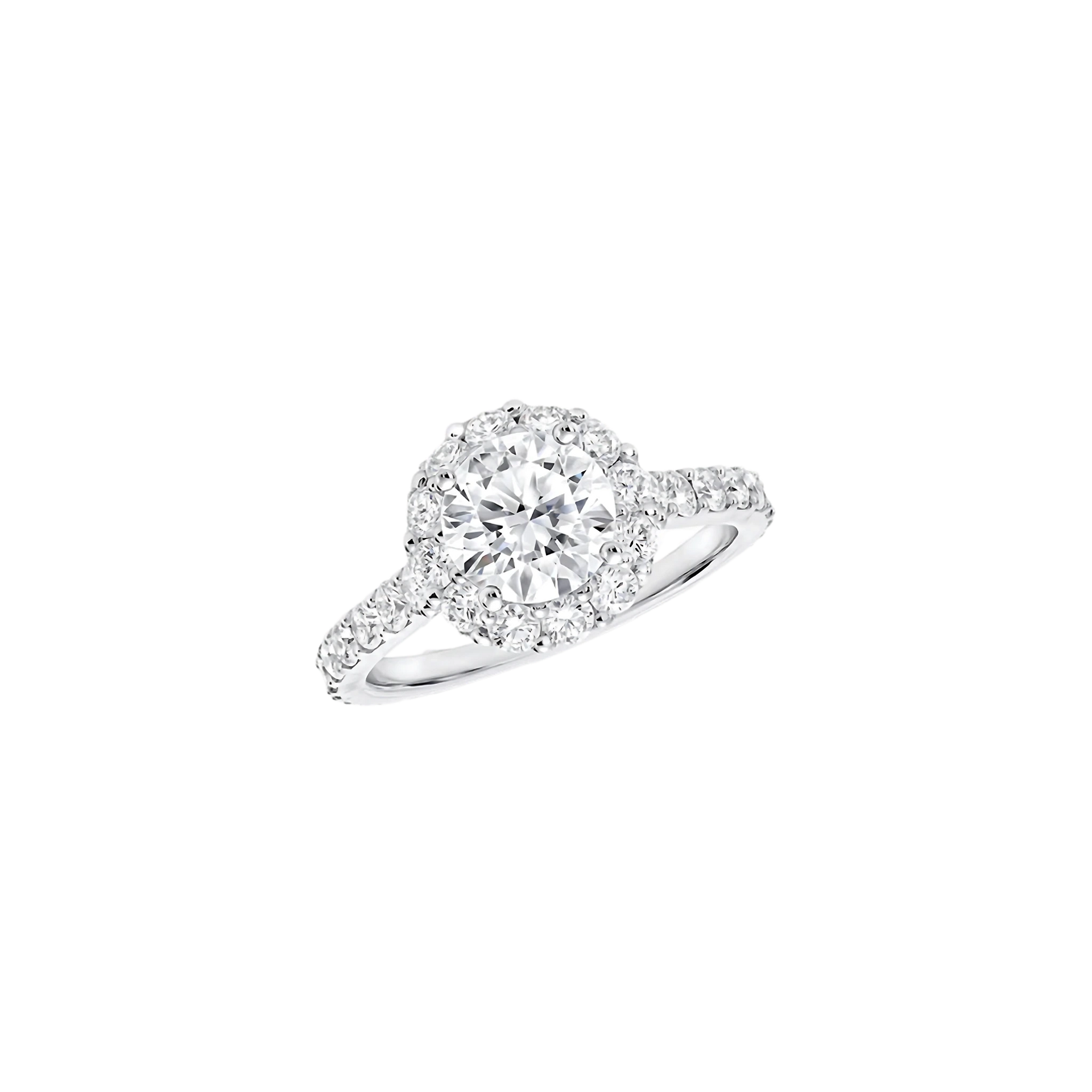 Diamond ring on a white background