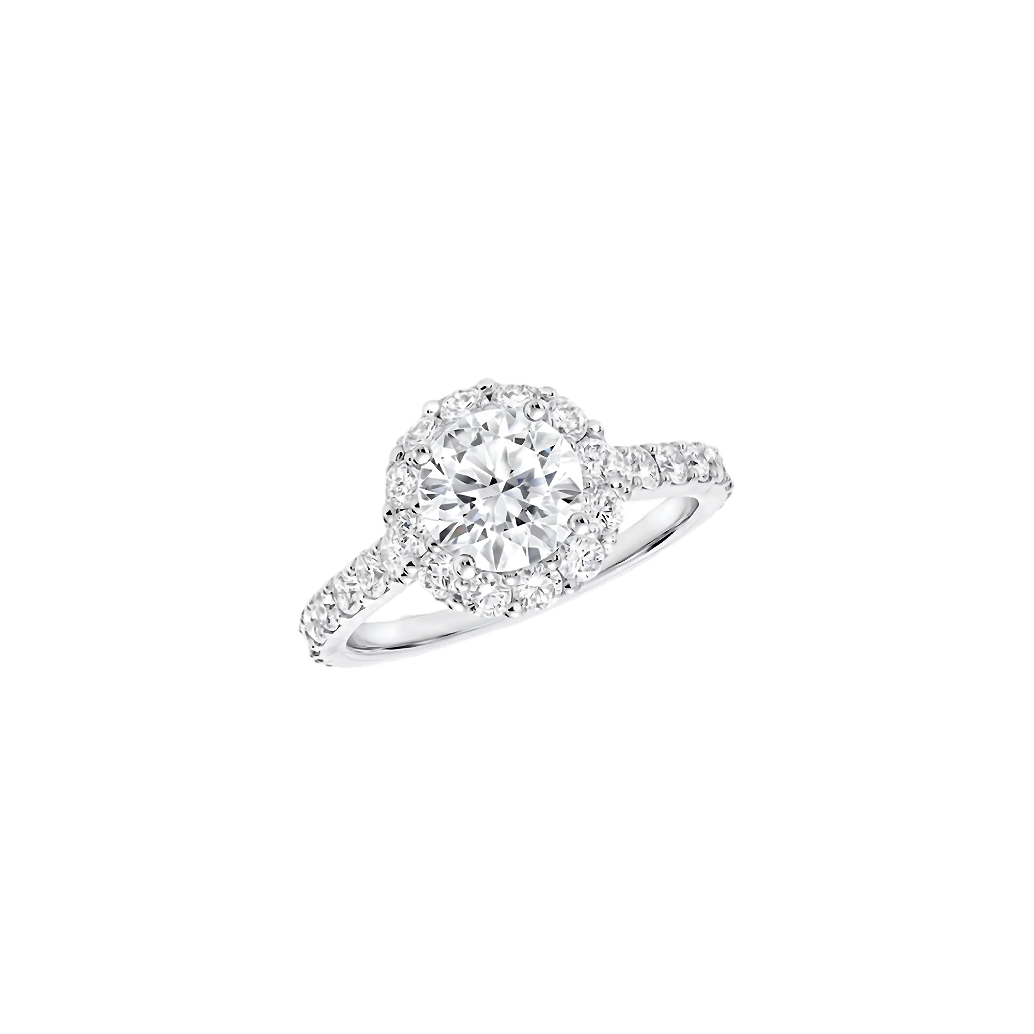 Diamond ring on a white background