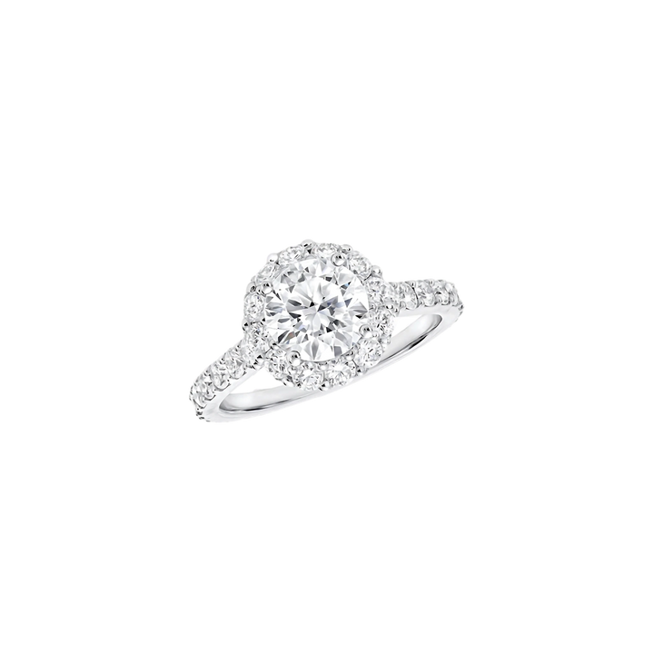 Diamond ring on a white background