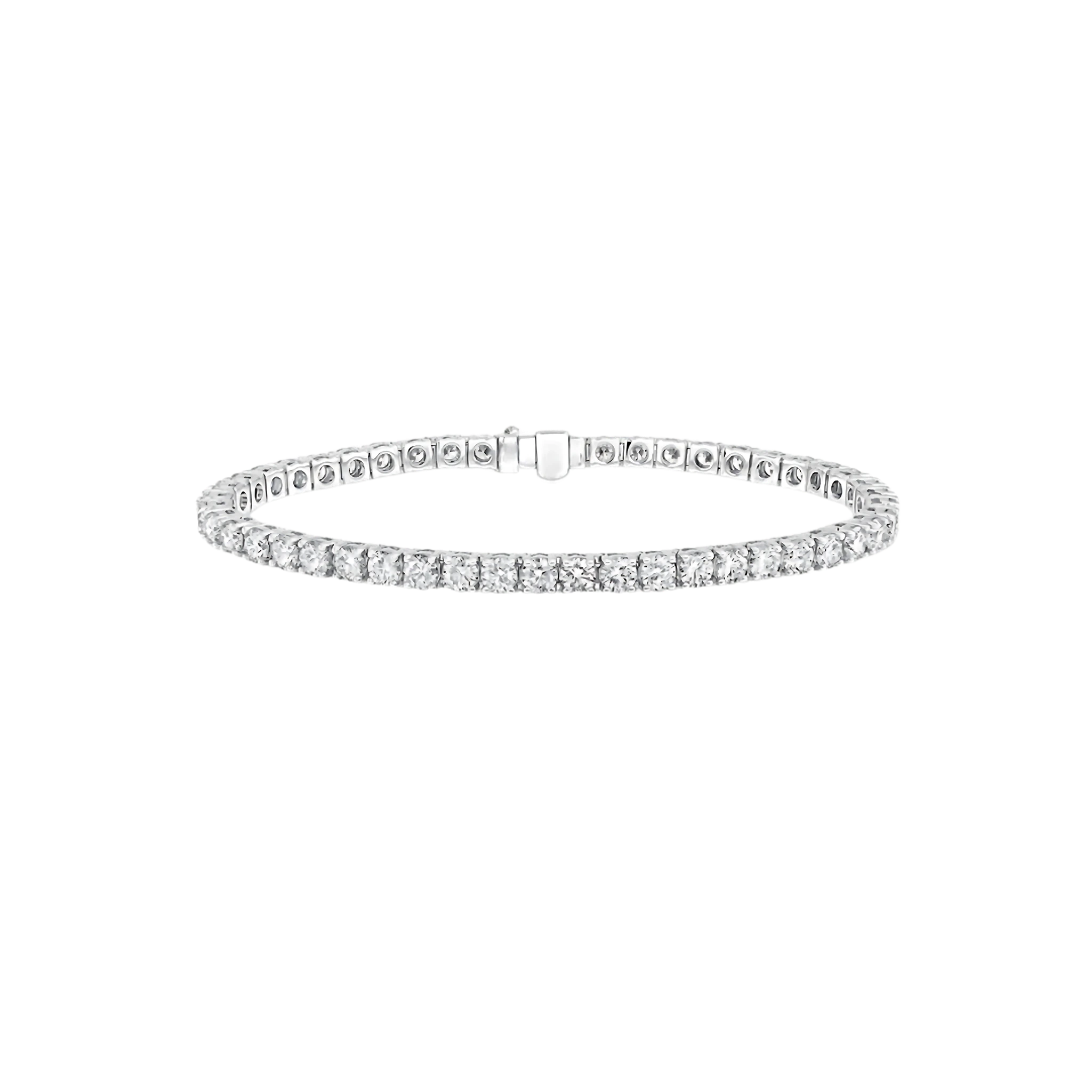 Diamond bracelet on a white background