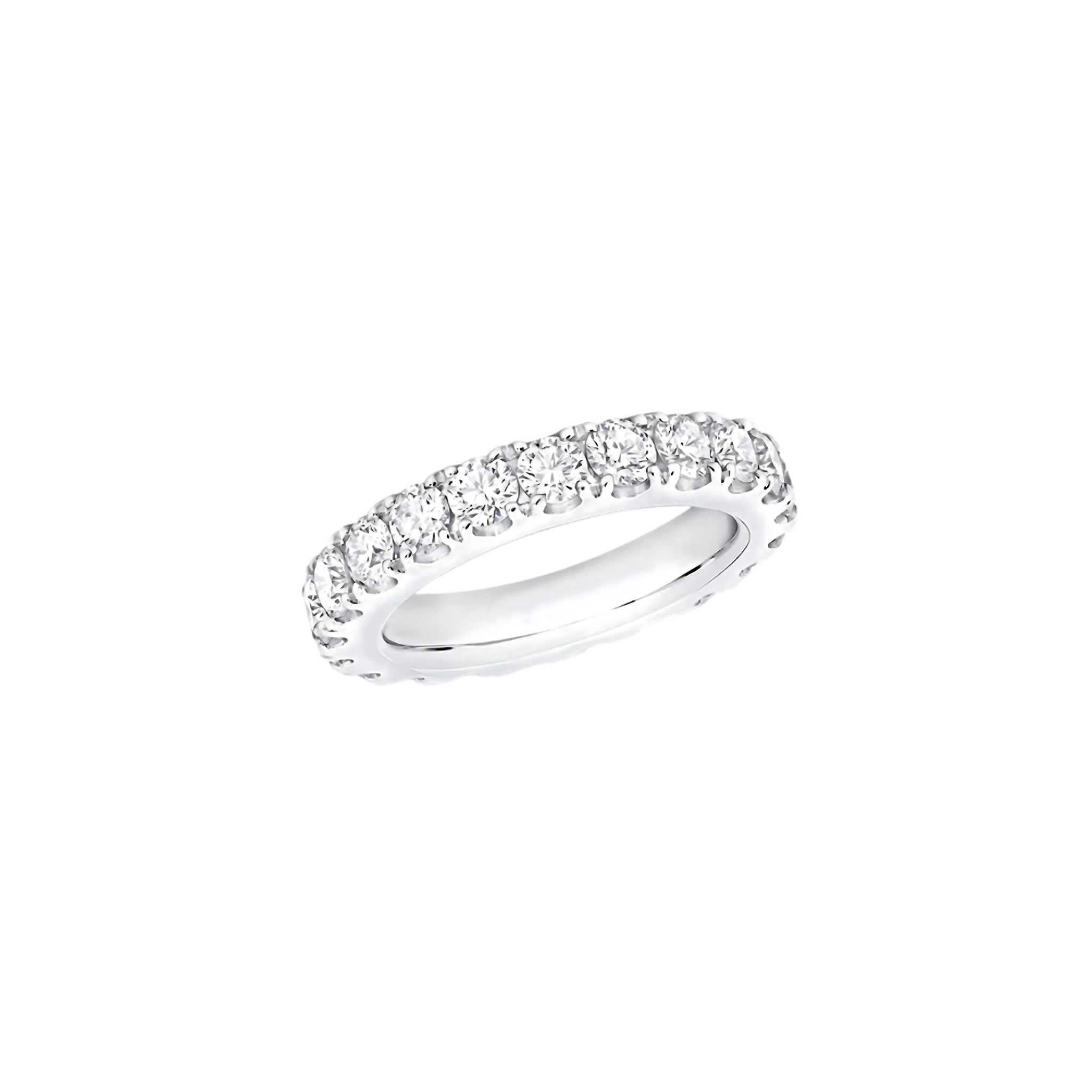 Diamond ring on a white background