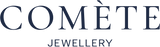 Comète Jewellery logo in navy blue on a white background